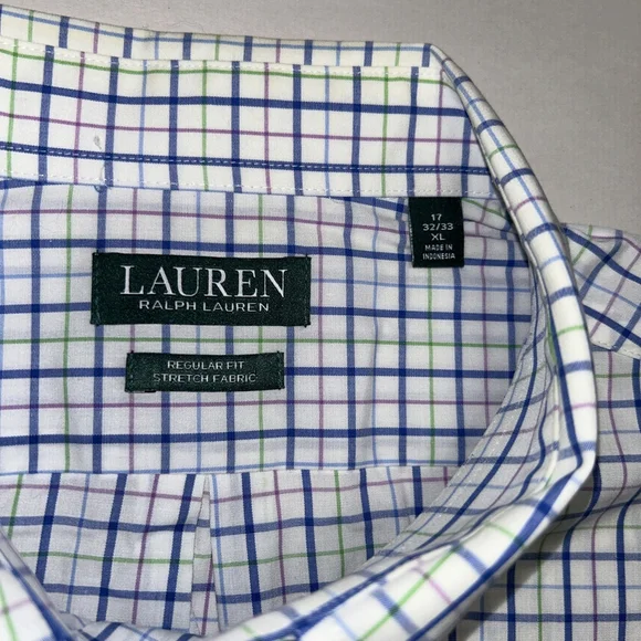 Ralph Lauren Men’s XL REGULAR FIT STRETCH CHECKED Long Sleeve Shirt - Picture 3 of 5